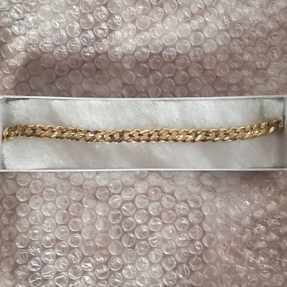 NEW| Stamped 18K Gold Cuban Link Chain Necklace 8mm 24" - Picture 2 of 7